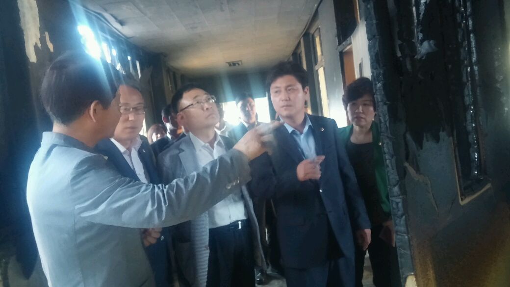 충북도의회 교육위원회, 청주중앙중 과학실  화재현장 현장점검 - 2